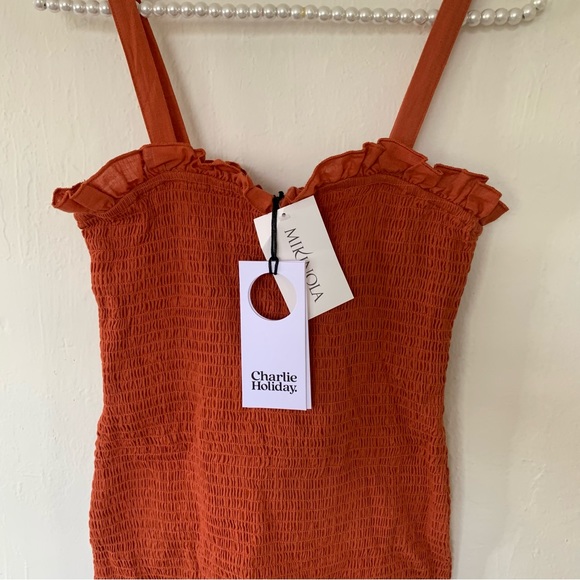 Charlie Holiday Cha Cha Dress In Rust - Picture 8 of 12